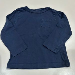 Crew Cuts Long Sleeve Navy Blue Cotton T-Shirt Size 2